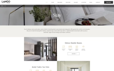 Lango Hotel Desktop Design